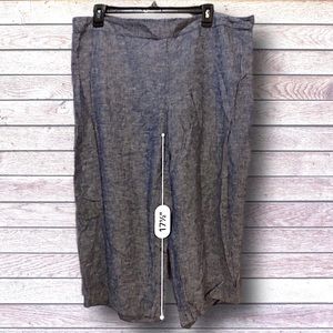 CHICOS Linen Blend Capris SZ 3
